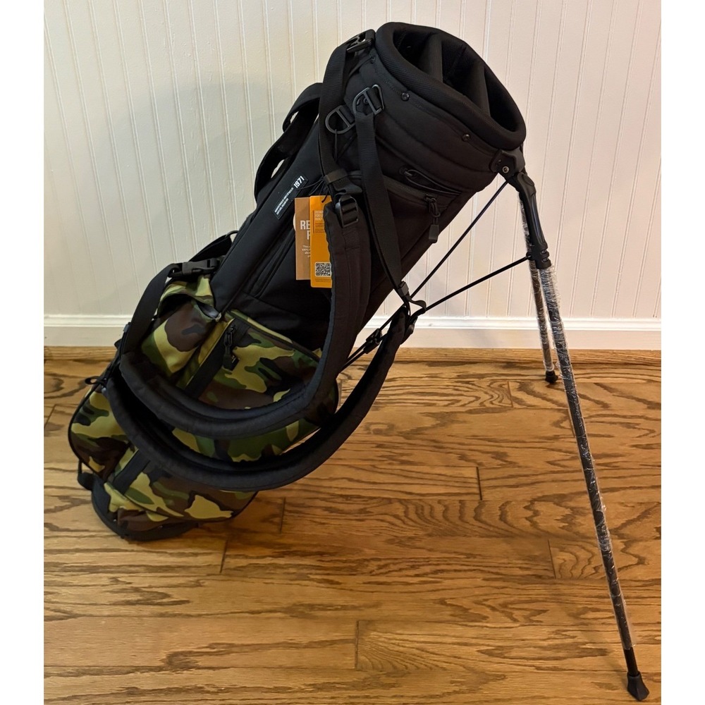 Jones Sport Co Rover Golf Bag Black Woodland Camo Cordura Lightweight Stand Bag